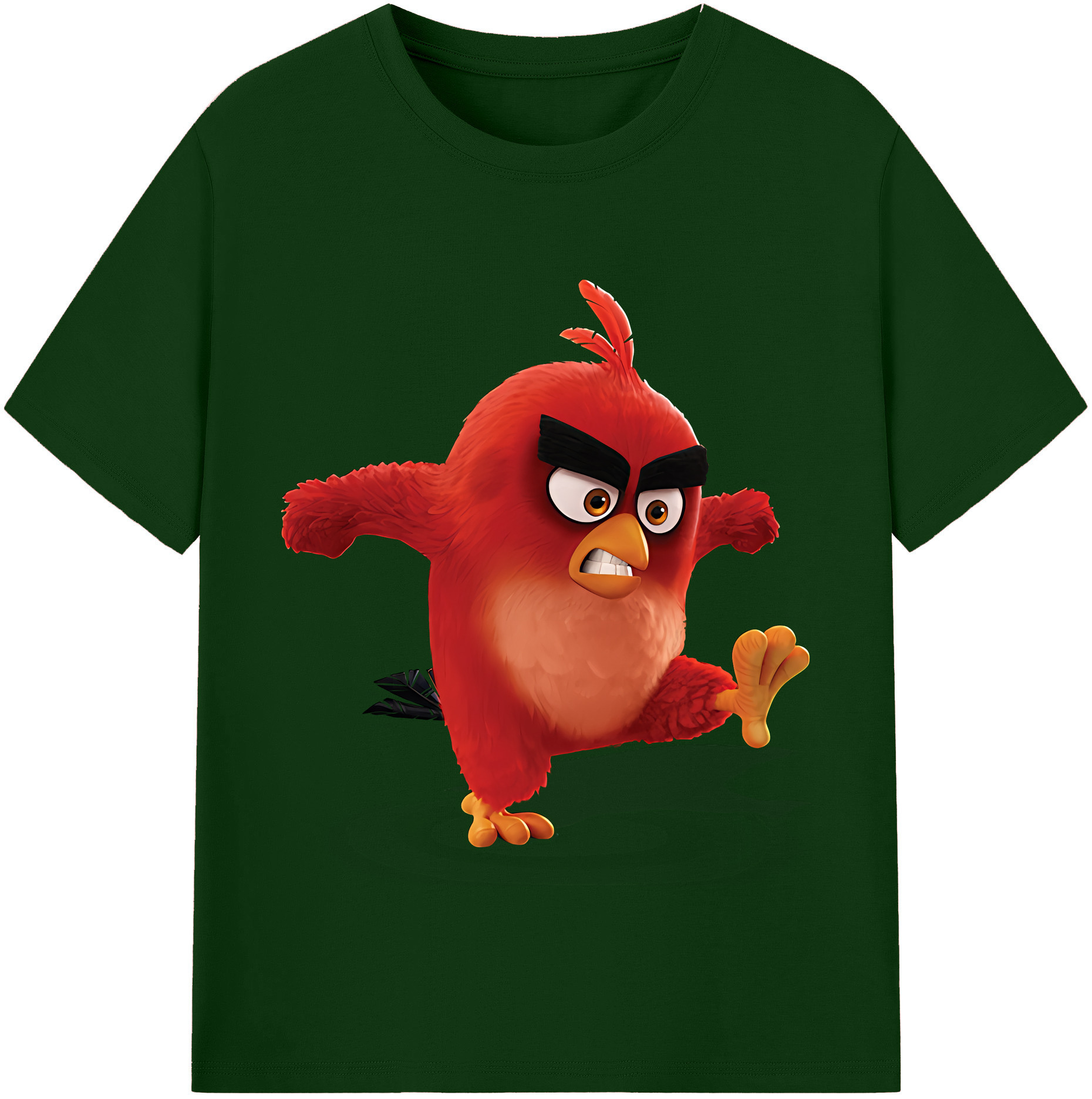 （画像用） Angry Birds アングリーバード 綿100％半袖Tシャツ（フロントプリント）